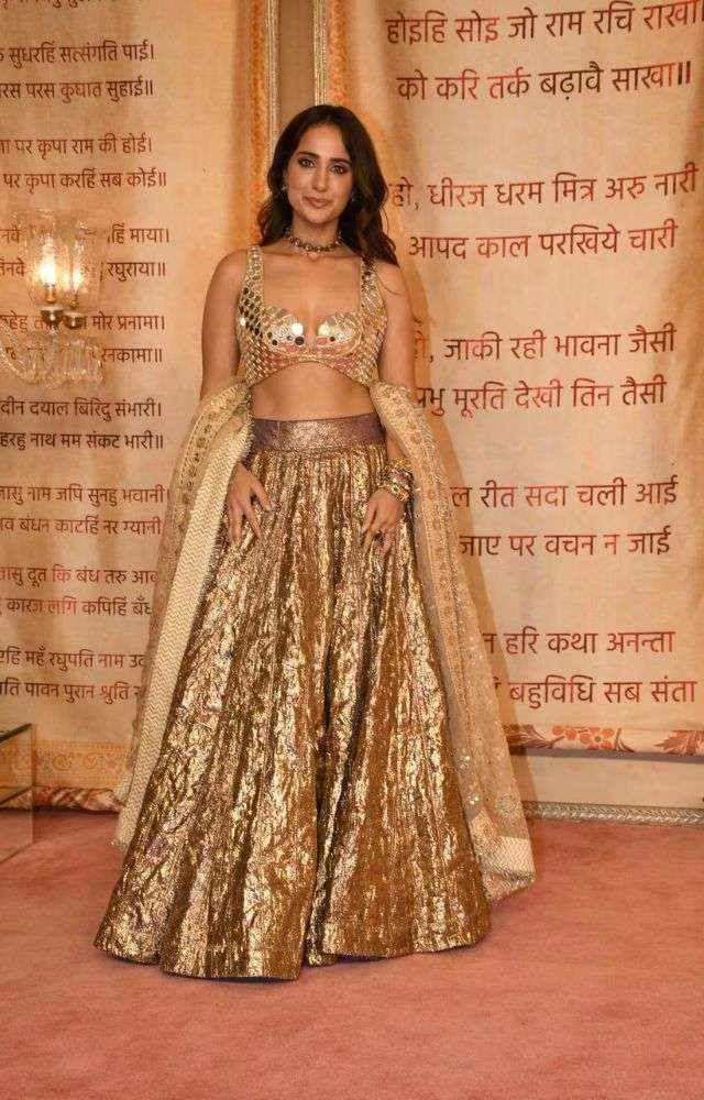 Anant and Radhika celebrating Mangal Utsav with influencers Kusha Kapila, Dolly Singh, and Komal Pandey